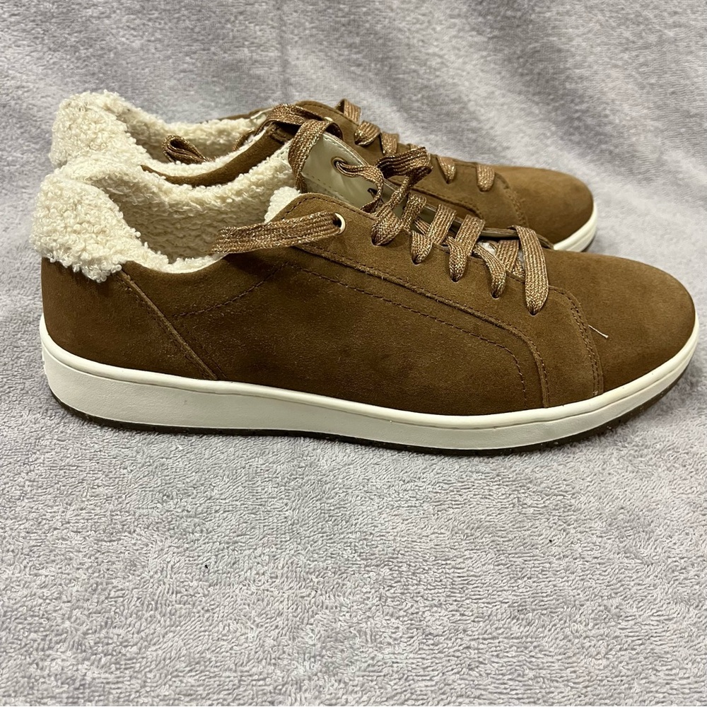 Aetrex Cozy Blake Comfort Sneaker in Cognac Women Size 10 EUC